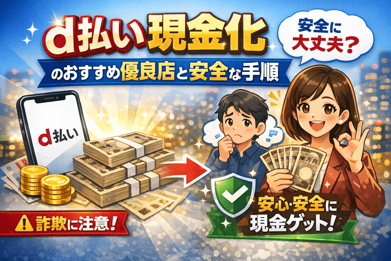 d払い現金化のおすすめ優良店と安全な手順